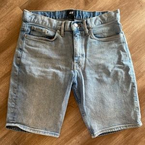 H&M Men's Light Wash Denim Jean Shorts